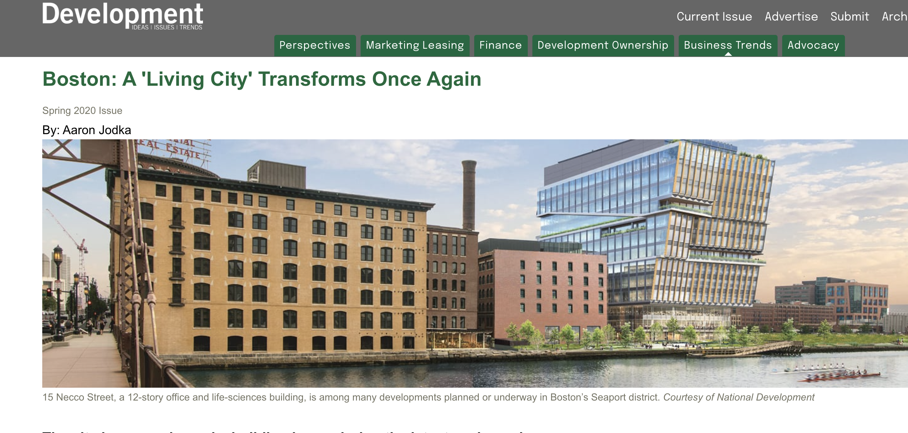 Boston suposed ‘Living City’ claims transformation Once Again (without green) 2020